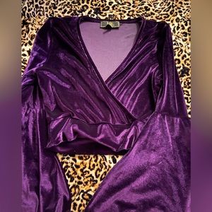 Velvet crop top